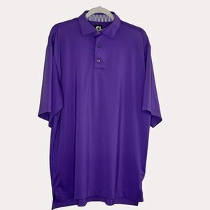 FootJoy FJ Mens Golf Polo Shirt Top Athleisure Athletic Purple L bv